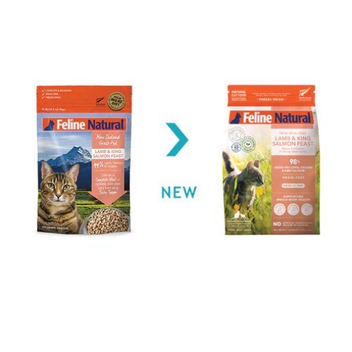 F9 Feline Natural 320g ((Lamb & King Salmon Feast)) Freeze-Dried Cat Food 凍乾脫水貓糧 羊肉三文魚盛宴 320克 (F9-LS320) 原裝行貨 (新包裝 升級版) 